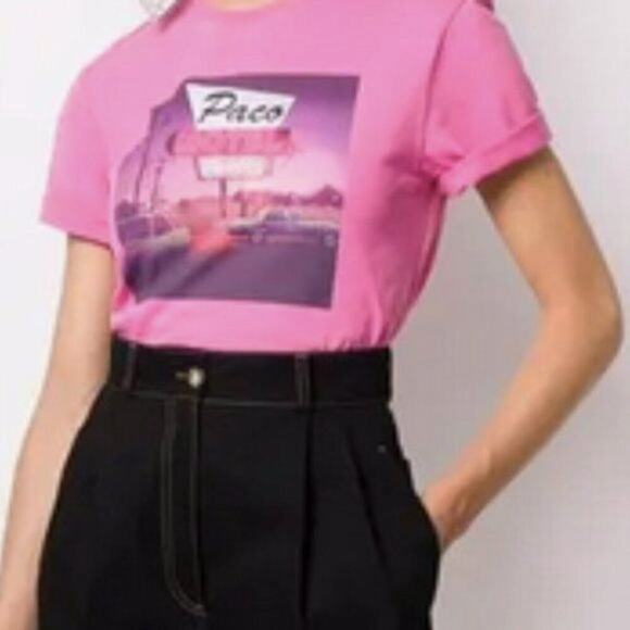 Short Sleeve Las Vegas T shirt Pink L - Picture 5 of 10